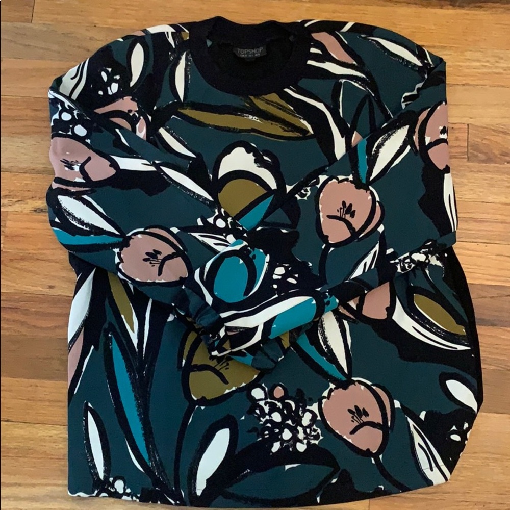 Topshop Printed Pullover, size US 4